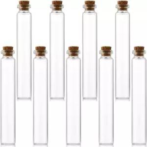 EWEIGEER 9pcs 코르크 마개가 달린 25ml 작은 유리병 장식용 병 바이알 귀여운 보관 위시 22x00mm