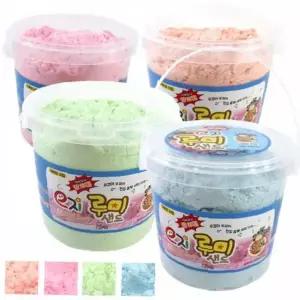 실내놀이 점토형 촉감 모래 3L 대용량 리필 유아 창의력 발달 감각놀이 교구
