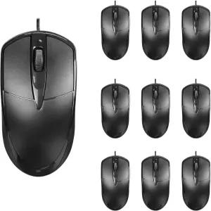 Guiheng 0팩 유선 마우스 인체공학적 컴퓨터 오른손 또는 왼손용 USB PC 노트북 데스크톱 크롬북