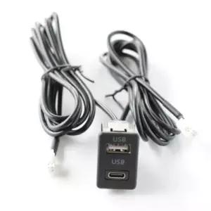 자동차 대시 마운트 USB TYPE-C 포트 패널 인터페이스 확장 145cm 케이블 어댑터 보드 차량 네비게이션