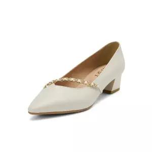 탠디본사 소가죽 펌프스 아이보리  726010 C-1320 (4cm)