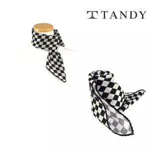 [탠디] TANDY 체스패턴 레이스 손수건 스카프