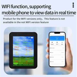 가스계량기 측정기 WIFI 공기 온도 가정용 PM10 테스터 휴대용 TVOC 일산화탄소 CO2 습도 PM2 HCHO