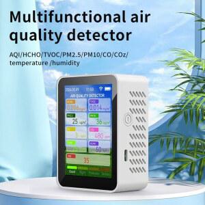 가스계량기 측정기 WIFI 공기 가정용 습도 테스터 온도 PM2 휴대용 일산화탄소 HCHO 감지기 PM10 TVOC CO2