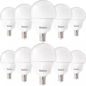 Sunco 0 팩 E2 LED 전구 Candera CRI92 5000K 일광 5W 등가 40W 450루멘 소형 에디슨 나사 베이스 비침투성