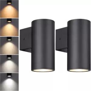LEONLITE 9인치 5CCT 통합 실린더 LED 다운 라이트 아웃도어 0V277V 2W 알루미늄 하이엔드 월 스콘스 IP65