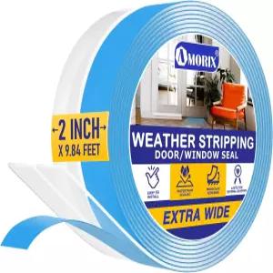 집과 유리 샤워를 위한 웨더 스트리핑 도어 드래프트 하단 씰 스트립 문과 창문 틈을 98FT L x 2인치 W