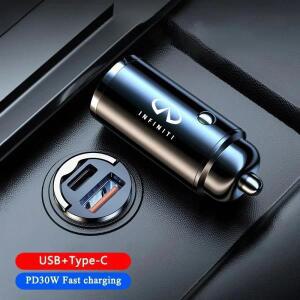 인피니티 Q50 G37 QX70 FX35 Q60 Q30 Q90용 차량용 시거잭  충전 어댑터 USB PD C타입 변환 플러그