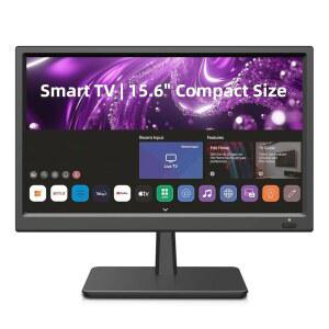 페이허 15.6인치 소형 스마트 TV HD 1080P LED ATSC 튜너 포함 평면 /HDMI /USB /AV 주방 RV 캠핑카 홈 침실 또는 이동 중 엔터테인먼트 제공