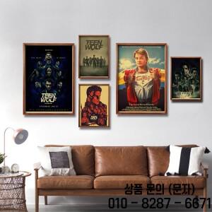 빈티지 틴 울프 포스터 영화 TV 레트로 크래프트 종이 인쇄 선물 홈 룸 시네마 클럽 장식 미적 예술