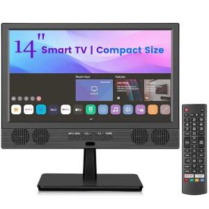 페이허 14인치 소형 스마트 TV 주방 RV 캠핑카 침실 또는 여행용 ATSC 튜너 /HDMI /USB /AV 포함 HD LED 평면