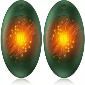 포스텍스 핸드 워머 충전식 2팩 5000mAh 럭비 및 아보카도 포켓 USB 케이블 2개 포함 전기 성인 캠핑용