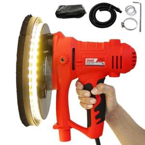 레모오 드라이월 샌더 110V/220V 휴대용 전기 벽 퍼티 연마 광택기 LED 조명 먼지  백 사포 850W