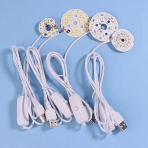 /1Pc 1.5m 라인 길이 DC5V LED 칩 SMD5730 램프 USB 3W 라이트 보드 온/오프 스위치 케이블  백색광