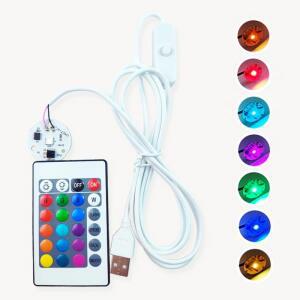 원격제어 조광 가능 5V 3W-31MM 1.5m USB 스위치 케이블과 LED  광원 보드 DIY 책상 램프 실내 조명