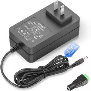 ALITOVE 24볼트 전원 공급 장치 2A 48W 24V 변압기 코드 AC 어댑터 00240V 2암페어 500mA A 컨버터 55x25mm