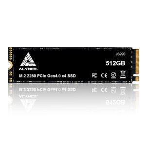 ALYNCE JS990 SSD 1TB M.2 NVMe Gen4x4 2280 - 최대 6000MB/S 내장 솔리드 스테이트 드라이브 노트북 및 데스크톱용 스토리지 업그레이드JS990 1 TB