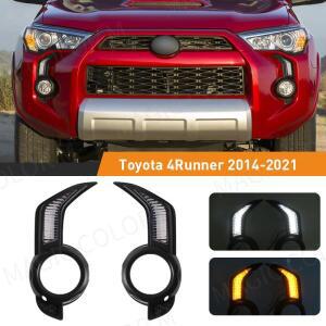 LED DRL For Toyota 4 Runner 2014 2020 주간 러닝 라이트 자동차 안개등 화이트 노란색 12V