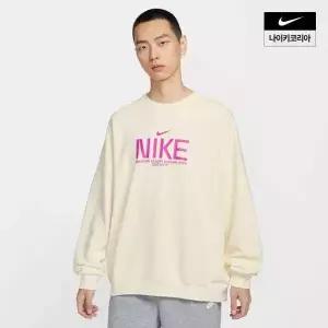 남자 나이키 운동복 클럽 오버사이즈 프렌치 테리 크루넥 운동복상의 IM9355-113