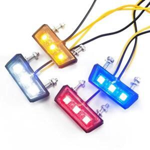 바이크 오토바이 번호판 LED 라이트 후면 테일 방수 경고등 장식 표시기 부품 12V 1개