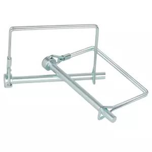 YIQQPLOS 2팩 안전 커플러 핀 4 x 35 63mm 트레일러 Pto 샤프트 사각 와이어 농장 견인 잔디밭용