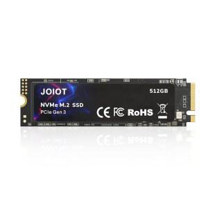 JOIOT 512GB SSD NVMe M.2 내장 솔리드 스테이트 드라이브 최대 3500MB/S /V낸드 기술 게임용 스토리지 및 메모리 확장 속도 블랙