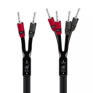 오디오퀘스트 8인치 싱글 바이와이어 스피커 케이블 SureGrip 300 커넥터 2x 수컷 바나나 4x 실버