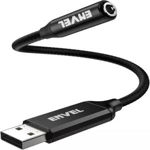 ENVEL 셋 어댑터 35mm 여성용 USB 남성용 내장 칩 외장 스테레오 사운드 카드 TRRS 4극 마이크 지원 USB폰
