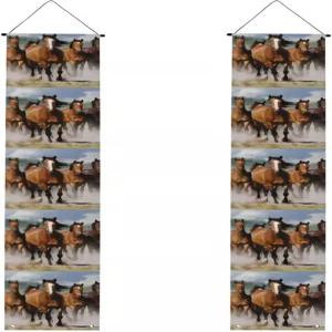 2Pcs 말 현관 배너 7 x 2인치 현관문 걸이 실내 야외 장식 표지판 홀리데이 웨딩 야드 벽 배경용 깃발