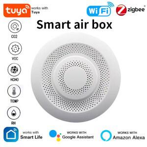 공기질측정기 스마트 ZIGBEEWIFI 에어 GOOGLE 센서 VOC 홈을 감지기 습도 박스 CO2 온도 5IN1 포름알데히드 ALEXA