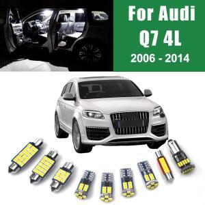 아우디 호환 Q7 4L 2006-2014용 18개 키트 12V 차량용 LED 전구 실내 돔 램프 글러브 박스 조명 트렁크 호