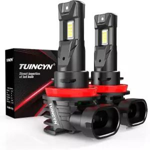 TUINCYN H /H8 안개 전구 매우 밝은 미니 사이즈 6000LM 80W 2V 6000K 흰색 팬리스 플러그 앤 플레이