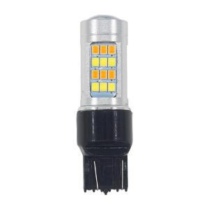 2835 자동 방향지시등 DRL 주간 주행등 듀얼 컬러 12V 42SMD 1157 BAY15D P21/5W 7443 T20 P27/7W T25 2개