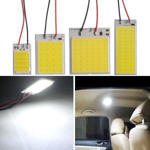 자동차 인테리어 패널 LED 조명 램프 전구 돔 라이트 독서 T10 C5W Cob 16 24 36 48SMD 화이트 12V