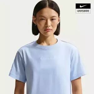 여성 나이키 운동복 클래식 루즈 크롭 티셔츠 IR7870-407