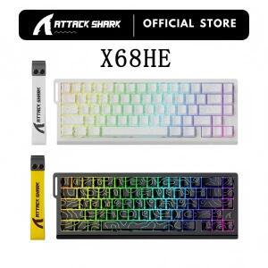 ATTACK SHARK X68HE 마그네틱 기계식 키보드 RGB 8K E-스포츠 축 0.01mm RT 정확도