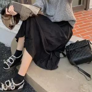 [하프클럽/]2컬러 데일리 주름스커트 허리밴딩 편한 롱스커트