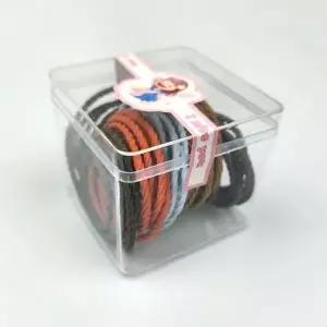 [하프클럽/]50P 칼라 헤어고무줄 소프트카키 기본 고무 대용량 머