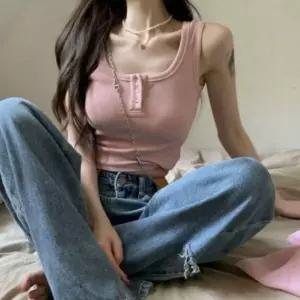 [하프클럽/]슬림핏 골지 이너웨어 크롭 나시 탑