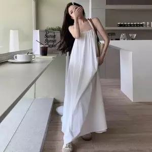 [하프클럽/]여성 홀터넥 백트임 오픈 A라인 슬리브리스 여름 원피스 데일리
