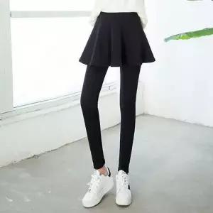 [하프클럽/]기모 안감 치마 레깅스 일체형 스타킹 밴드형 얇은 여성용 치깅