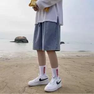 [하프클럽/]청바지 와이드 밴드 5부 버뮤다 팬츠 반바지 데일리 여름용