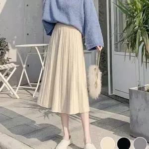 [하프클럽/]데일리 여성 롱 스커트 꽈배기 여성 밴딩 스커트 니트 치마