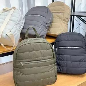 [하프클럽/]데일리 여성 패딩 백팩 캐주얼 여성 학생 가방 누빔 겨울