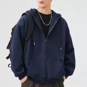[하프클럽/]남성용 얇은 기모 후드집업 3색 캐주얼 베이직 따뜻한 데일리 집