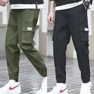 [하프클럽/]남성용 허리밴딩 조거 카고팬츠 활동용 바지 긴바지