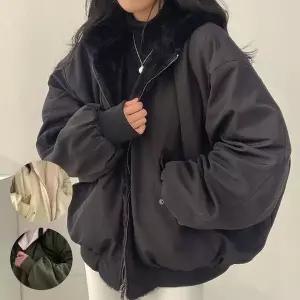 [하프클럽/]루즈핏양면패딩자켓 여성점퍼 퍼자켓 리버시블 후드