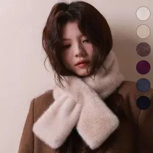 [하프클럽/]베르데 퍼 머플러 쁘띠 털 목도리 밍크 인조 페이크
