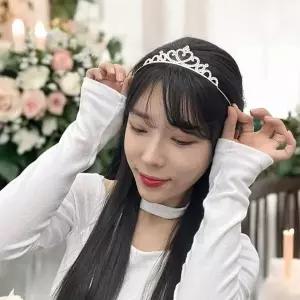 [하프클럽/]웨딩 헤어밴드 왕관 공주 드레스 장식 머리띠 결혼식 액세서리