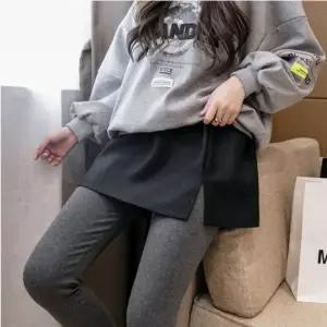 [하프클럽/]여성용 레이어드 밴딩 팬츠 레깅스 티셔츠 스커트